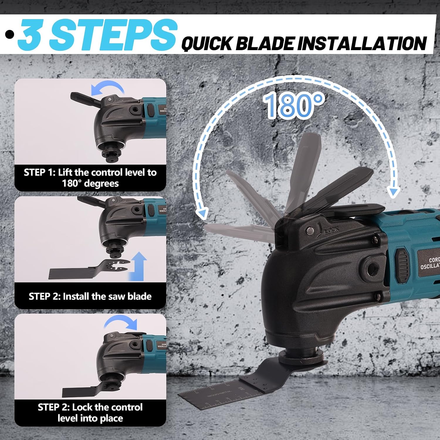 Detalle 2 de YEARTOP Multitool Akku mit 2x 4,0 Ah