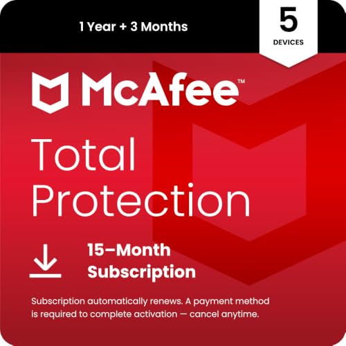 Detalle de McAfee Total Protection 2026 Antivirus Software for 5 Devices | Auto-Renewals