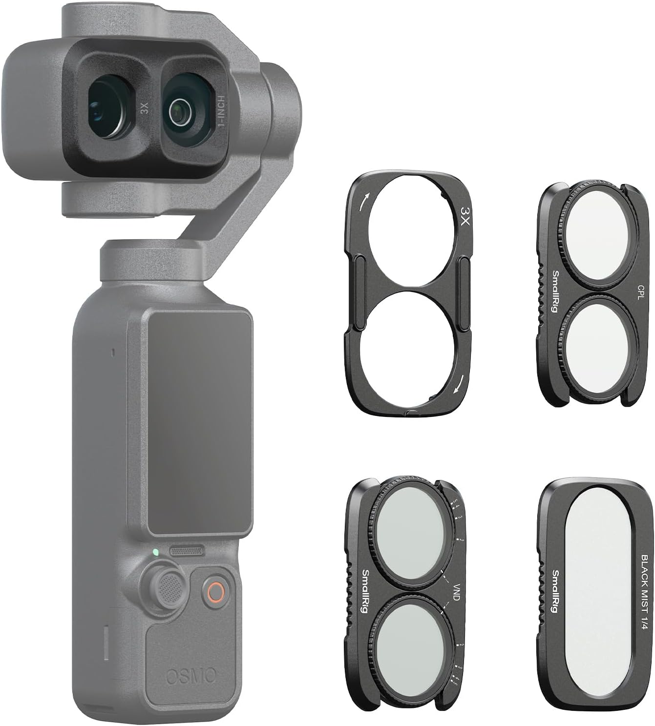 Detalle de SMALLRIG 6477 Split Pocket 4P-filterset met VND1-5, CPL en Black Mist