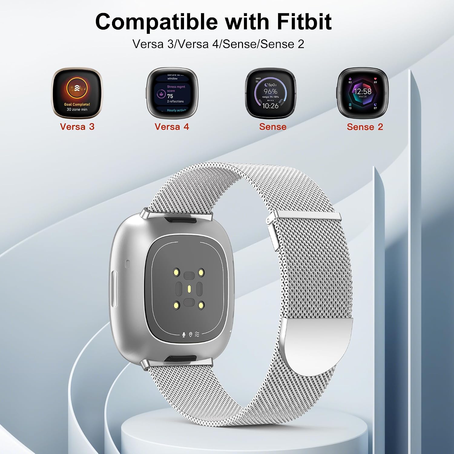 Detalle 2 de Higgs Strap for Fitbit Versa 3/4, 5.5–8.5in