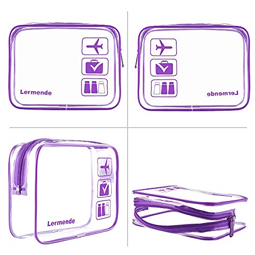 Detalle de Lermende Transparente TSA-Kulturtasche PVC, wasserdicht – 2er-Set