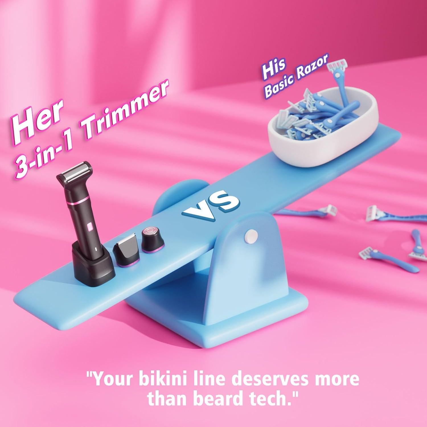 Thumbnail 6 de Bikini Trimmer for Women — Waterproof Wet & Dry Electric Foil Shaver with Rechargeable Dock