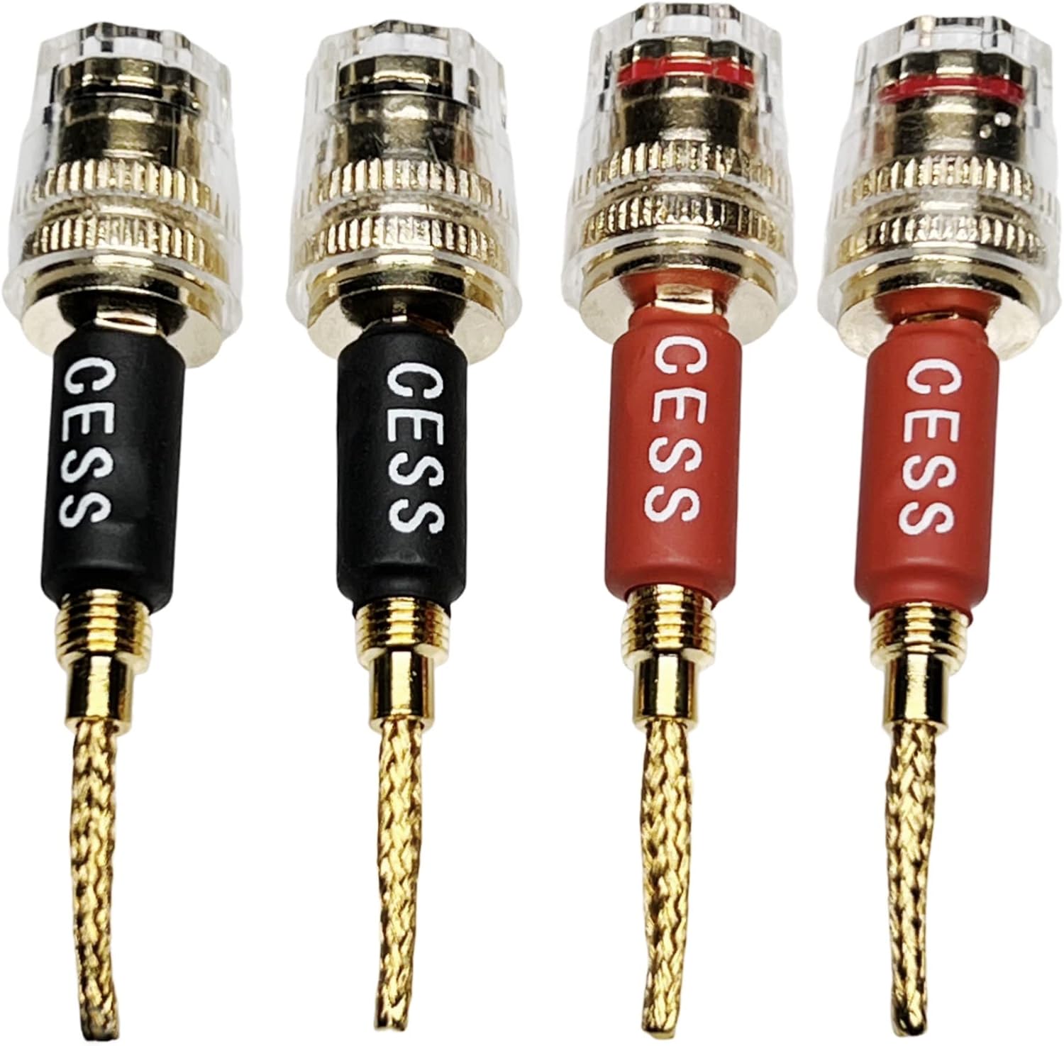 Detalle de CNCESS 編組ピンバナナプラグ用4mmメスバナナジャック変換アダプター 4個入り
