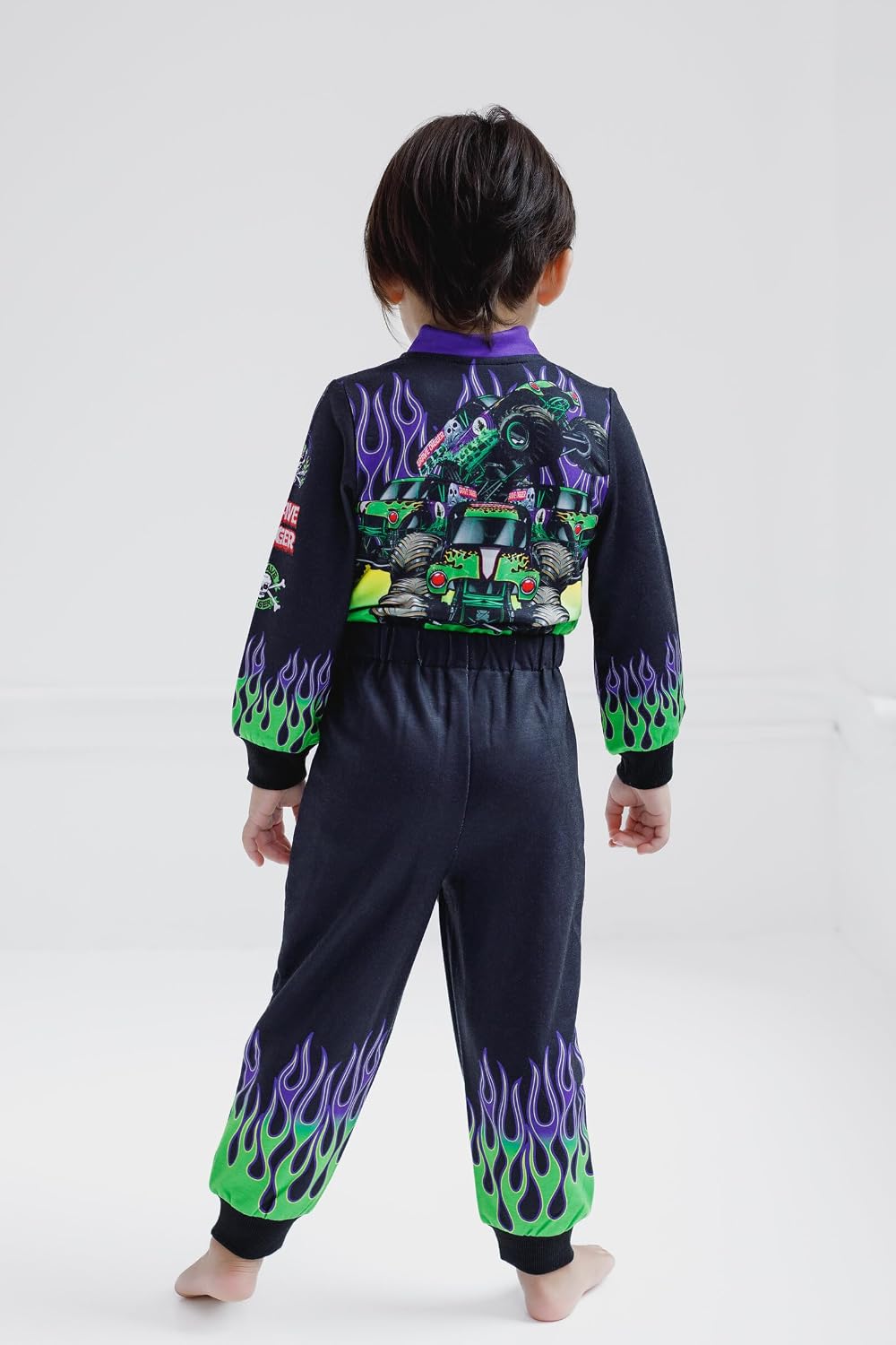 Thumbnail 1 de Monster Jam French Terry Racing Zip-Up Coverall for Infants and Kids