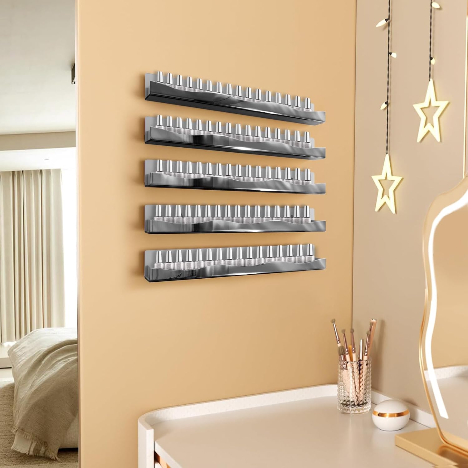 Thumbnail 1 de Wall-Mounted Nail Polish Organizer 15-Inch