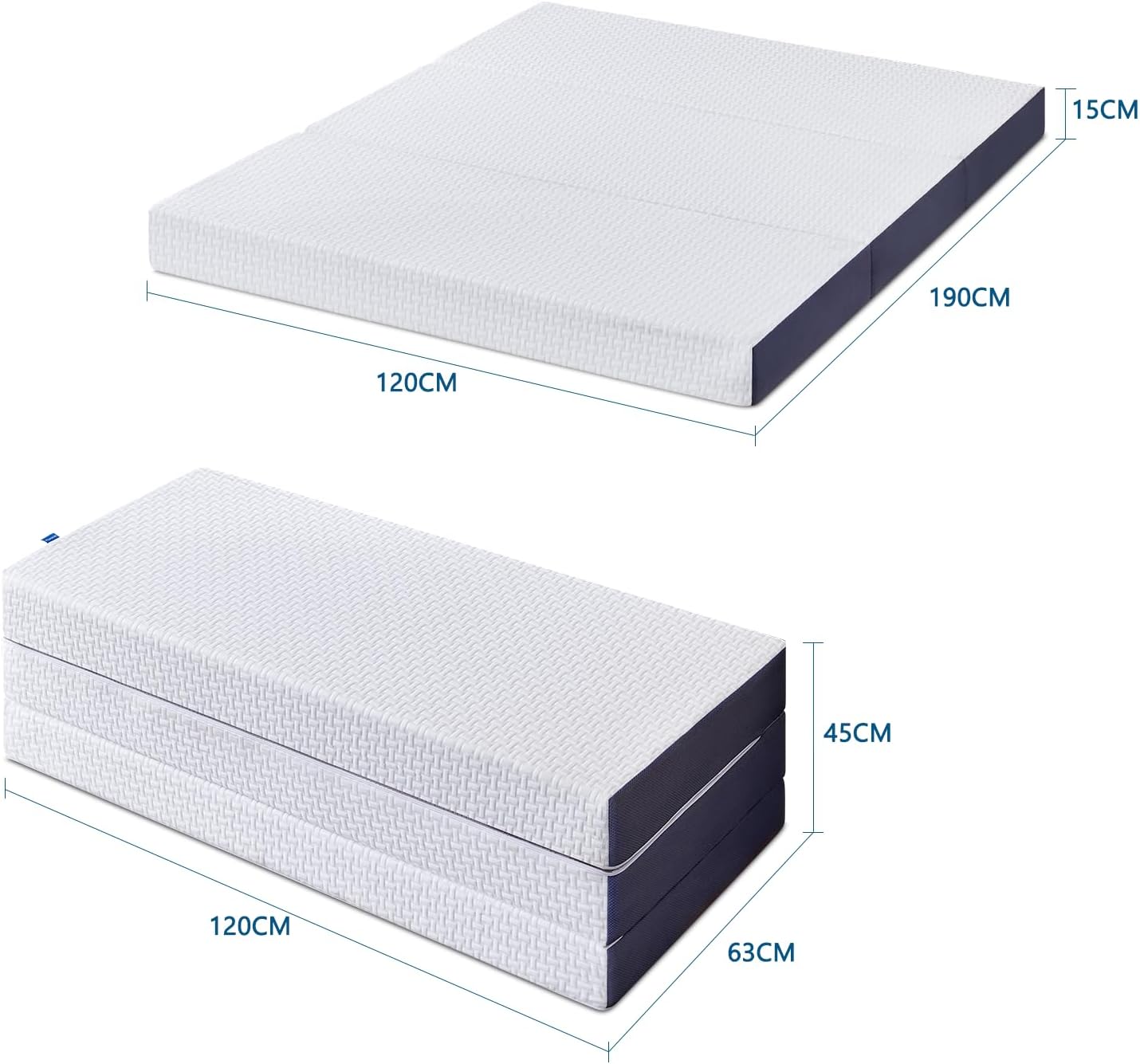 Thumbnail 1 de Inofia Folding Mattress Small Double (15cm) – gel memory foam foldable guest mattress in a box