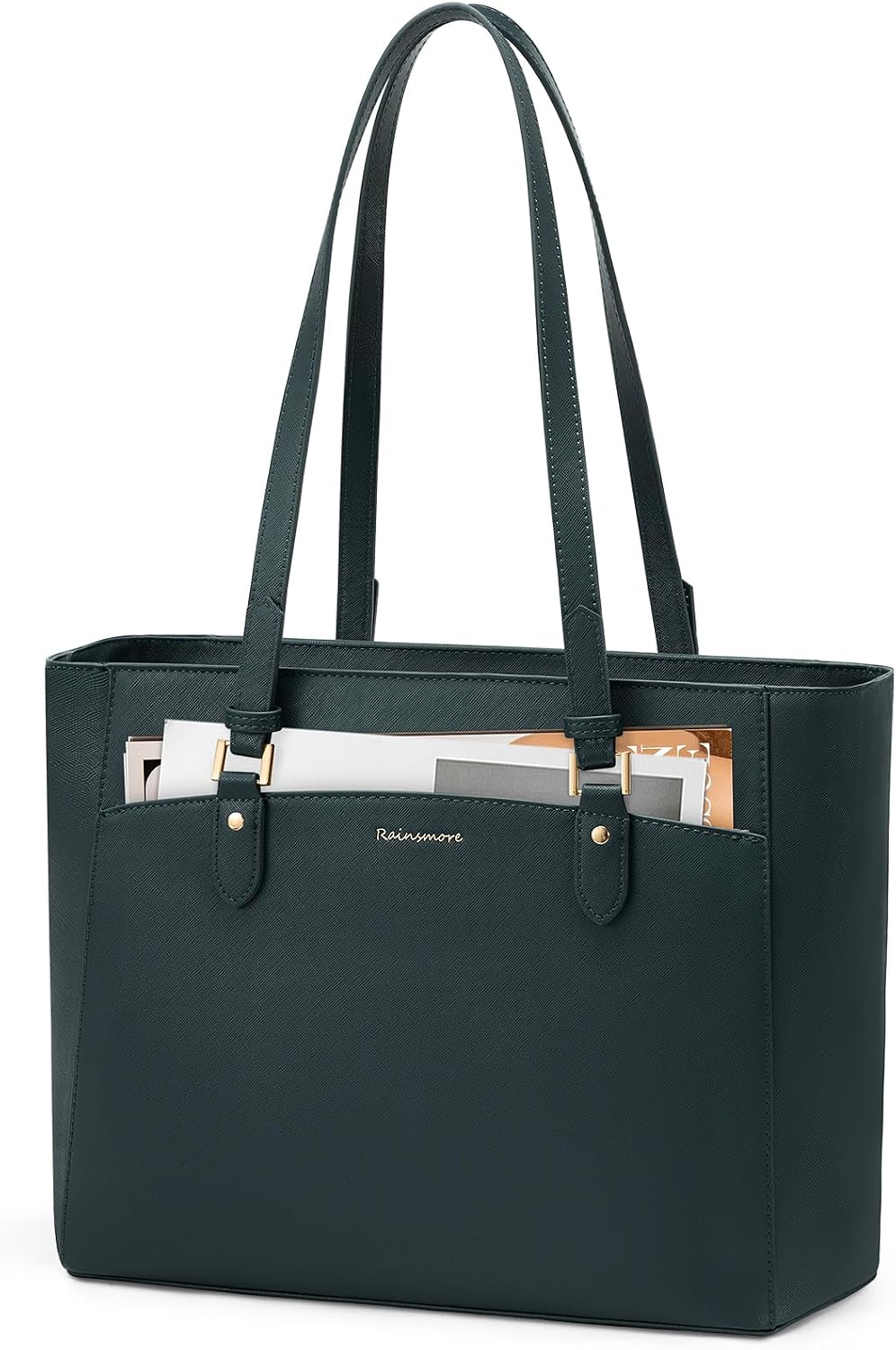 Thumbnail 6 de RAINSMORE Large Tote Bag for Women: Waterproof PU Leather, 14-Inch Laptop Compartment, Everyday Use