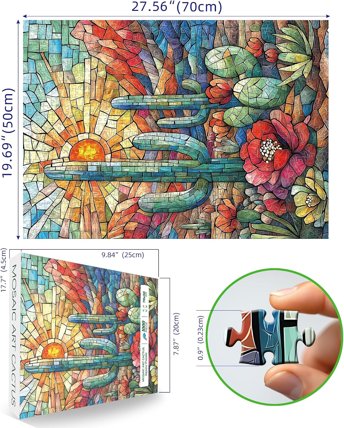 Thumbnail 1 de Blueforest Cactus Jigsaw Puzzle, 1,000 Pieces