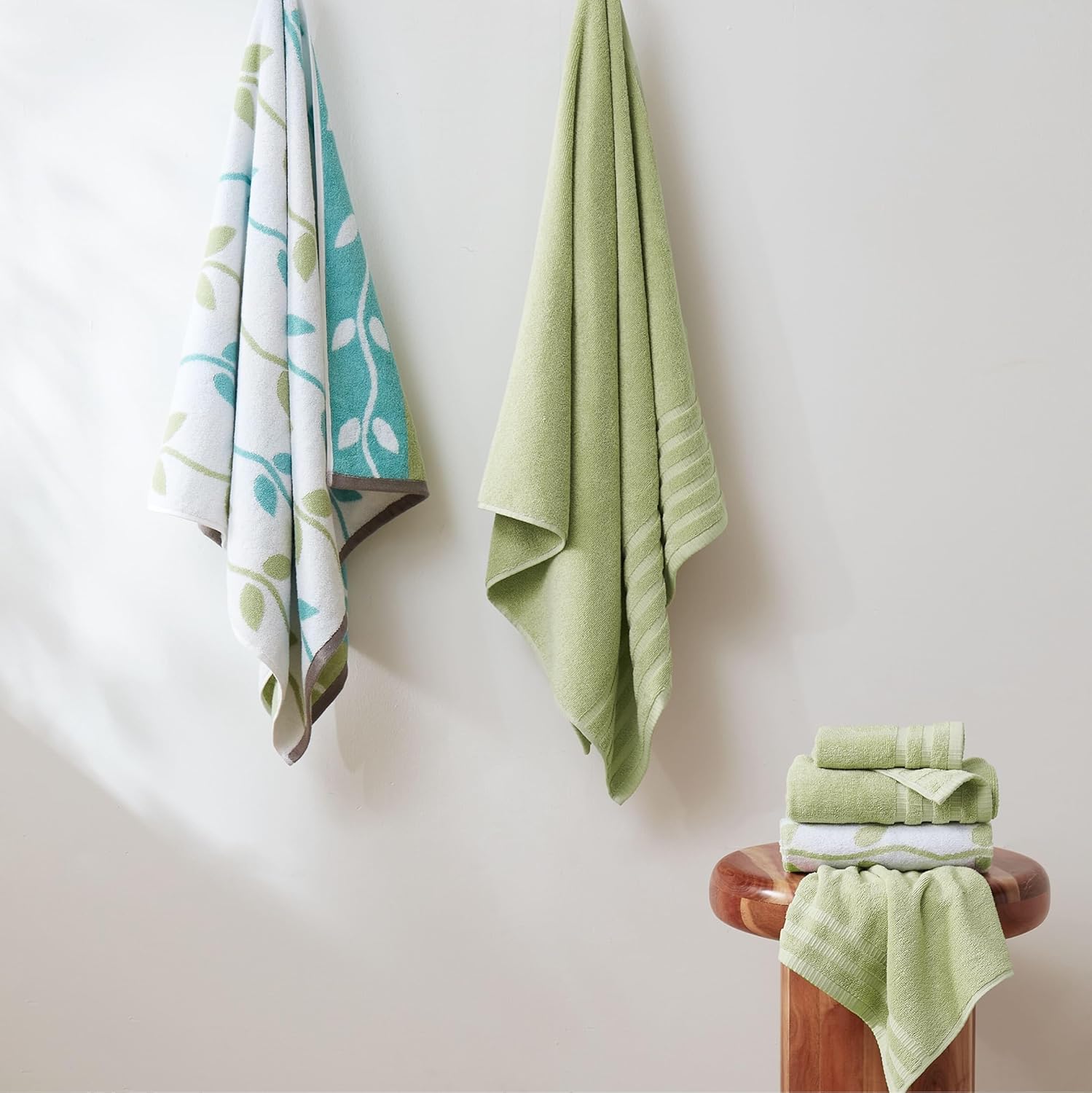 Thumbnail 1 de Modern Threads Natural Vine 6-Piece 100% Cotton Towel Set – Sage Green
