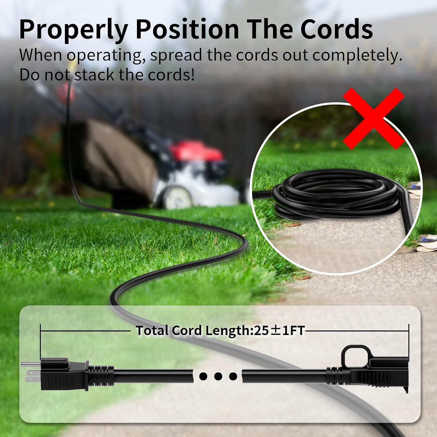 Thumbnail 5 de HUANCHAIN Extension Cord 25 ft