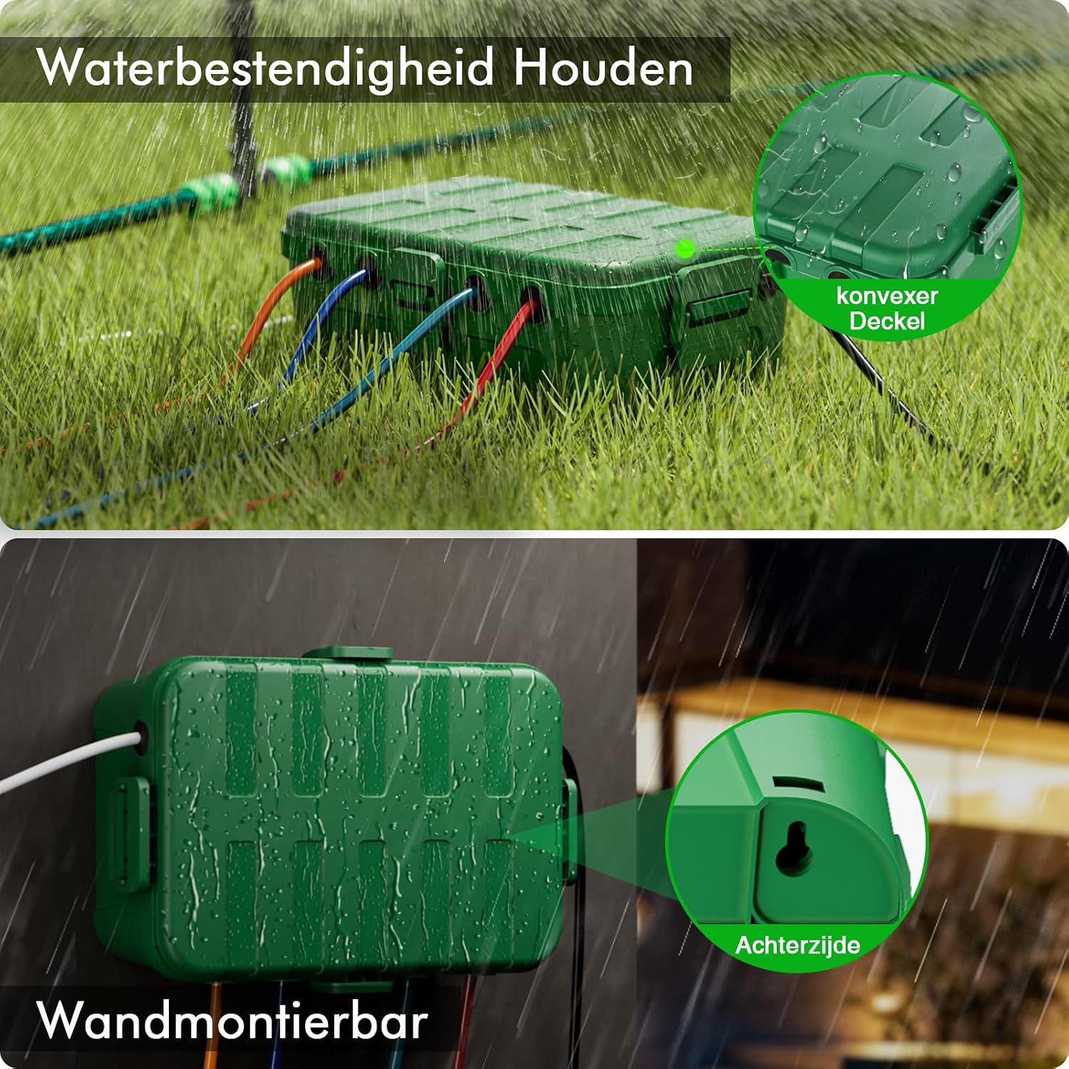 Detalle 2 de Restmo 96f9a7f9-426a-4af2-8f26-848d38d2a8e9 stekkerbeschermdoos IP54, 6 kabelingangen