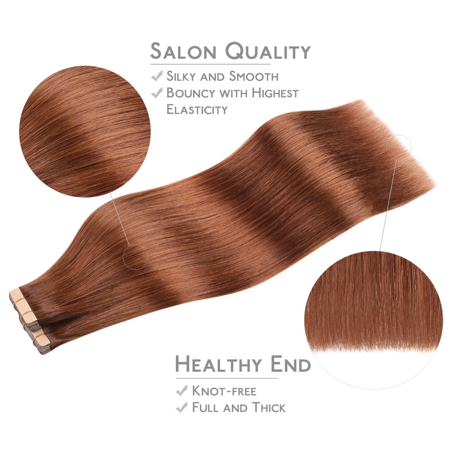 Detalle 2 de WENNALIFE Cinnamon Copper Tape Extensions