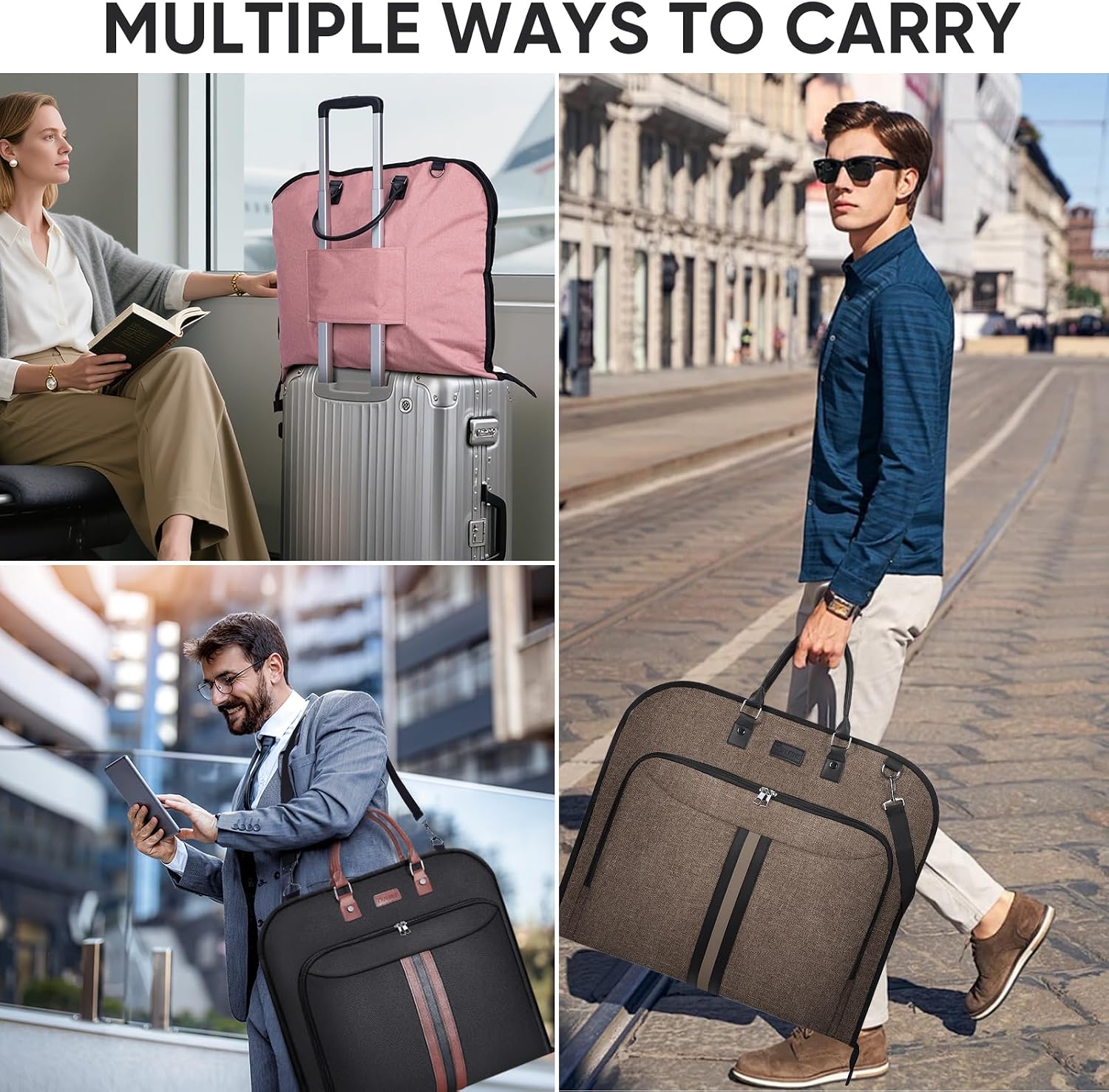 Thumbnail 6 de BALEINE 42'' Travel Garment Bag for Men (Water-Resistant, Foldable Suit Bag)
