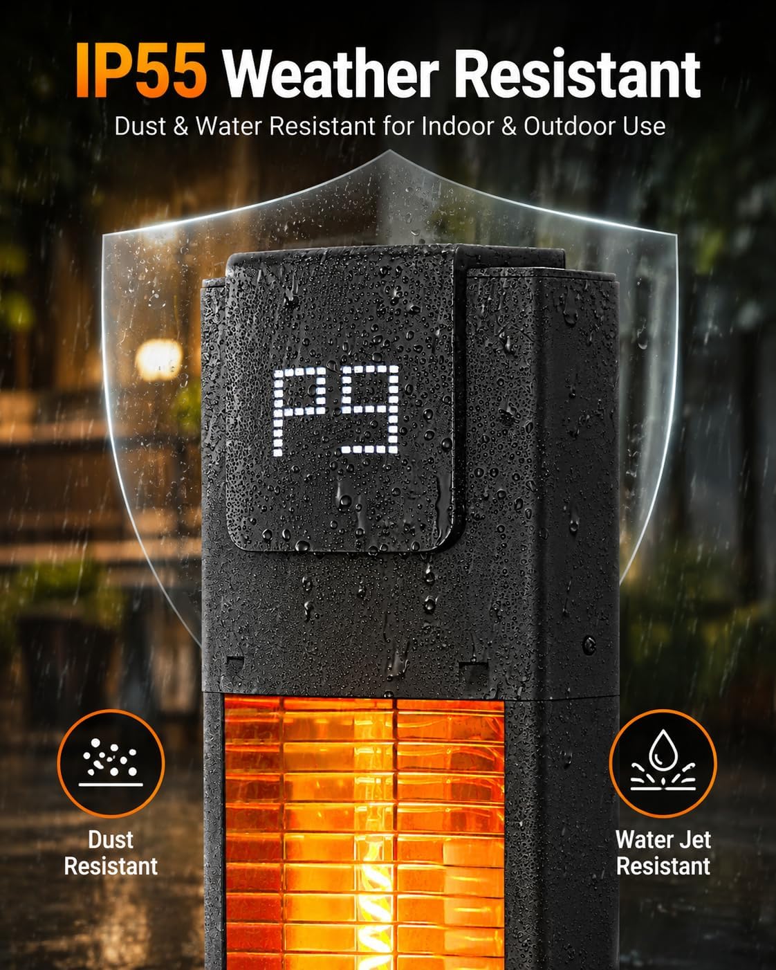 Thumbnail 6 de PASAPAIR TSH-TP2 1500W IP55 Wall-Mounted Infrared Heater with Remote