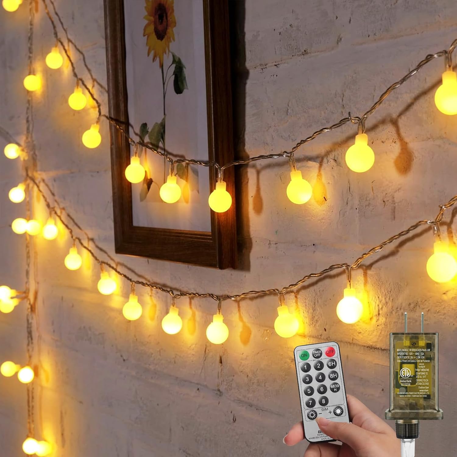 Detalle de Minetom Globe String Lights 66 Feet