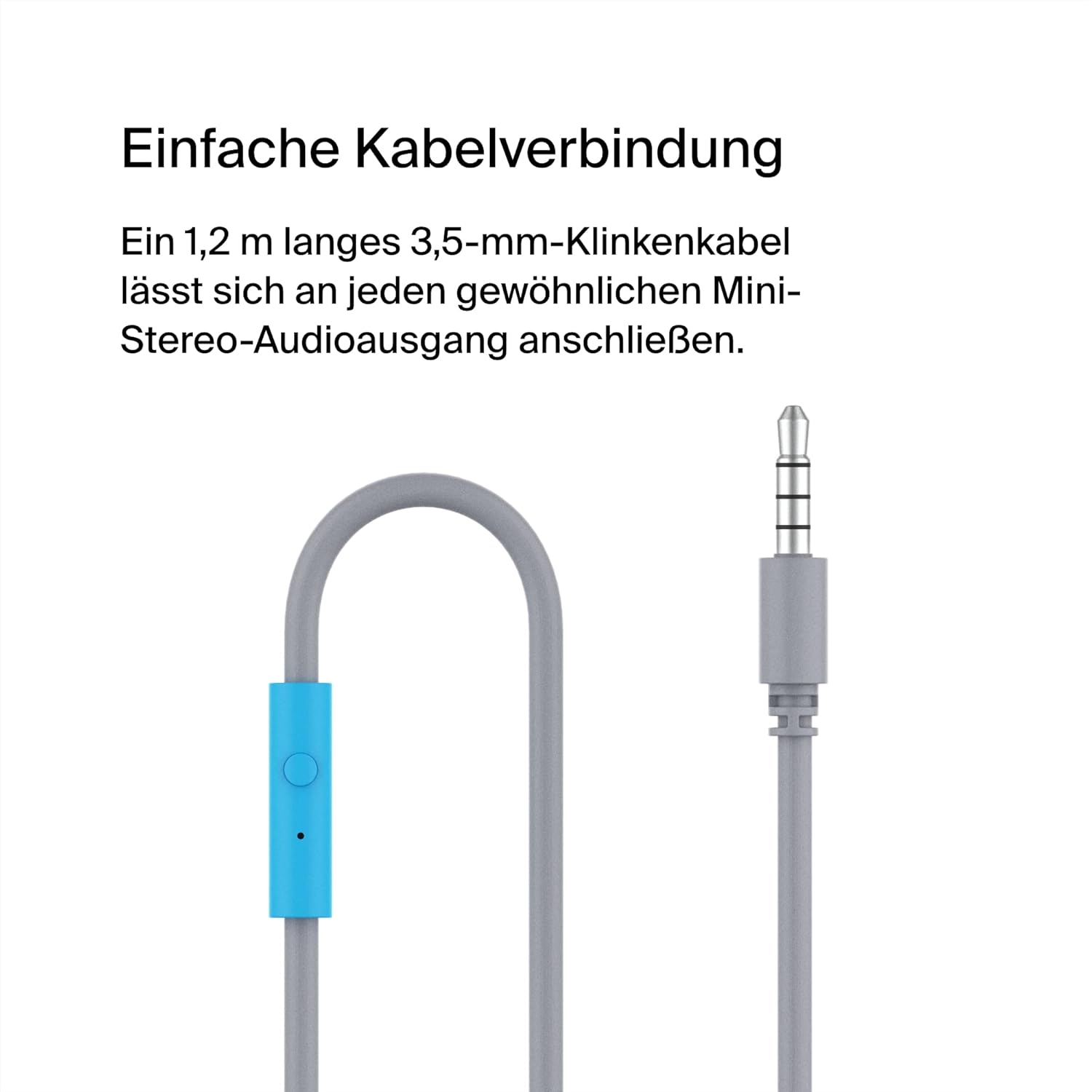 Detalle de Belkin Sound Form Mini On-Ear-Kopfhörer mit Kabel für Kinder – sicherer Klang für Schule, Reisen und Spiel