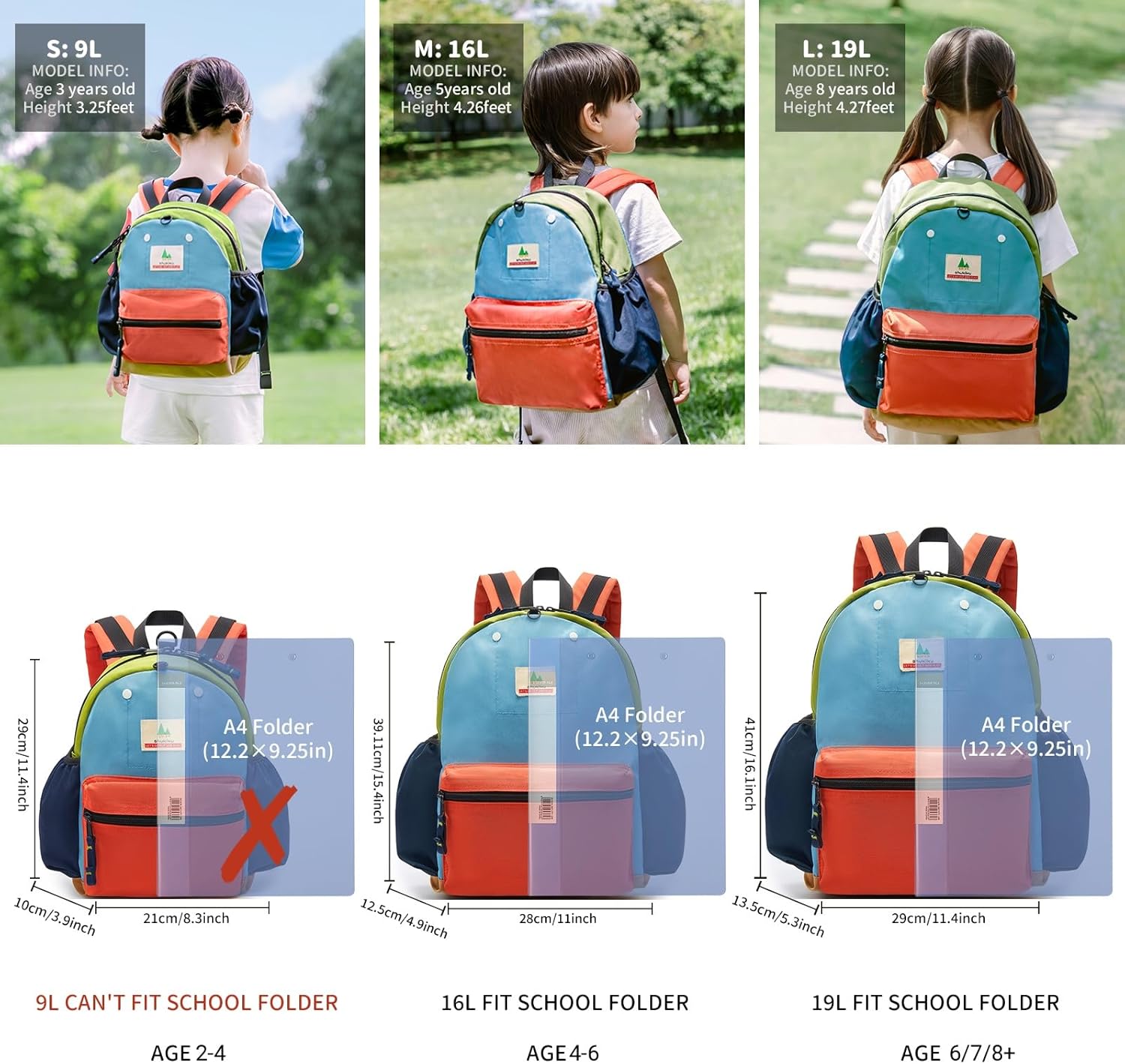 Thumbnail 4 de shukiku Toddler Backpack (kids school bag) – lightweight, water-resistant polyester for ages 2–10