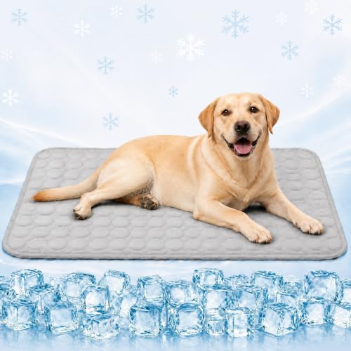 Imagen de BASVII Tappetino Refrigerante Cane e Gatto 100x70 cm – Cuccia Lavabile, uso estivo e in auto en OfertitasTOP