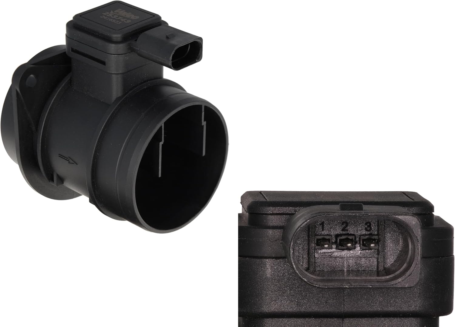 Detalle 2 de VALEO 253743 Luftmassenmesser mit integrierter Lufttemperatursensor (Hot-Wire) – Stecker D-Shape
