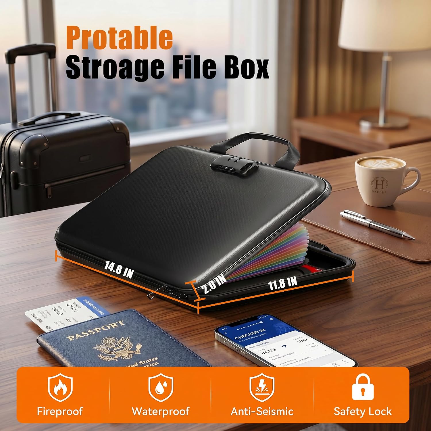 Detalle 2 de IPYIPY Document Organizer with EVA Shell
