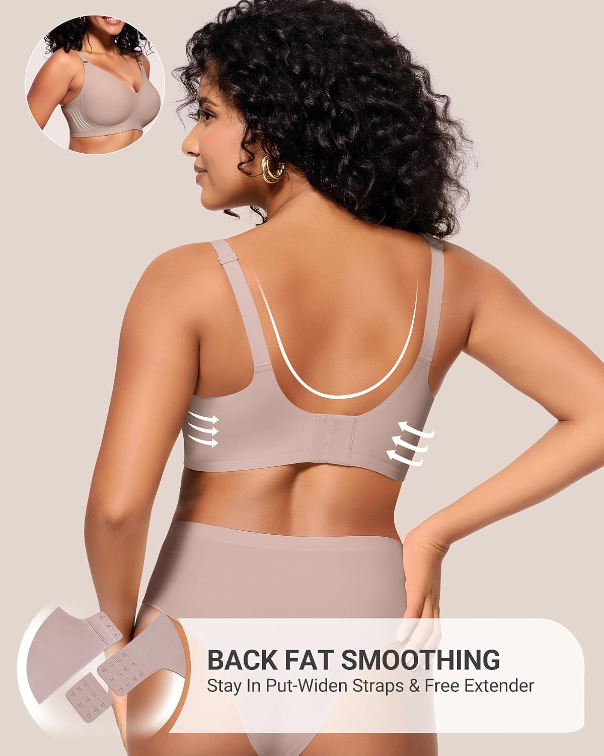 Detalle de HORISUN f6f9888f-0b24-4b8a-8002-6991336fa774 Wireless Full-Coverage Bra