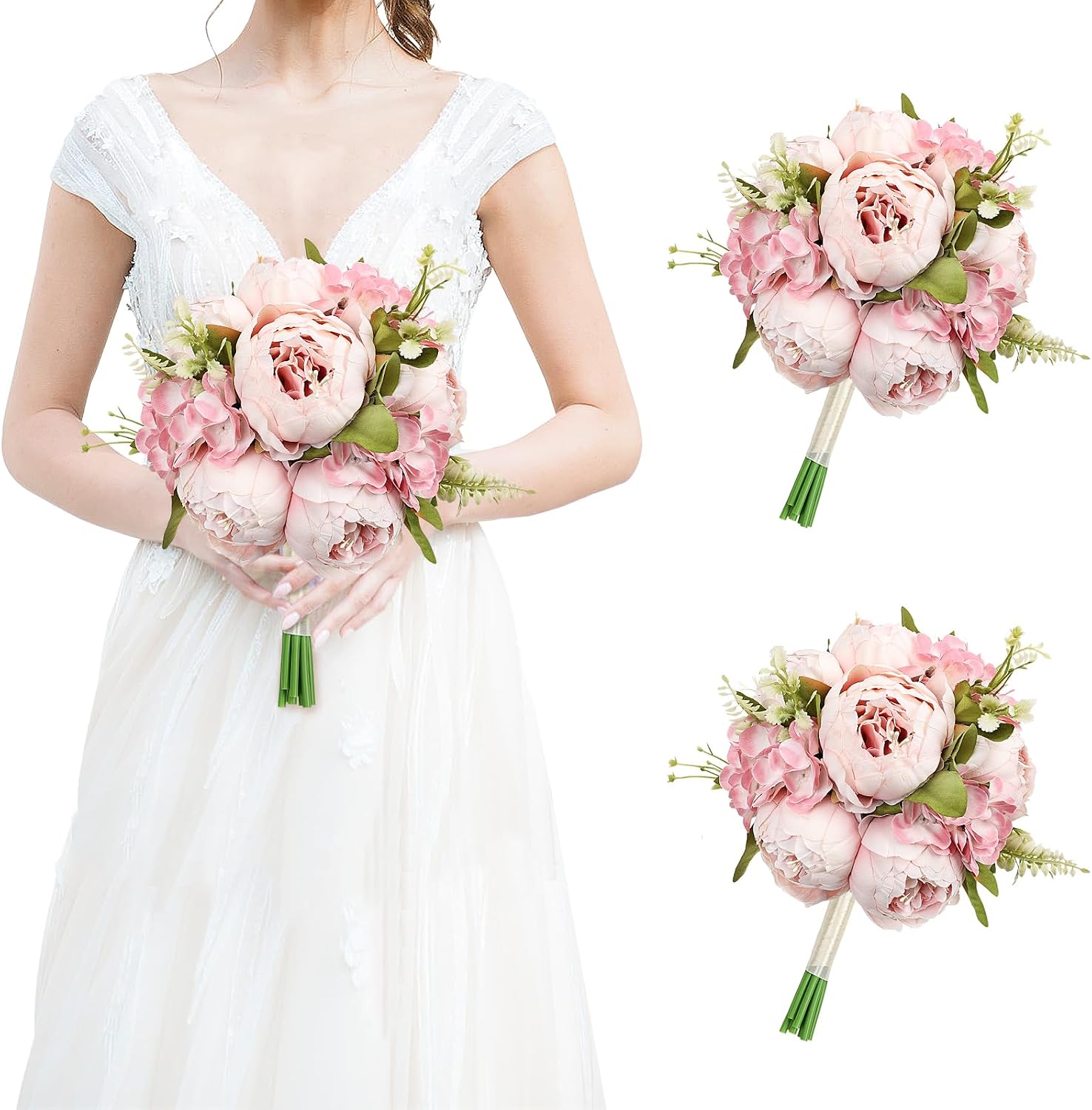 Thumbnail 6 de DIYDOFUN Set of 6 Bridesmaid Bouquets 11 in