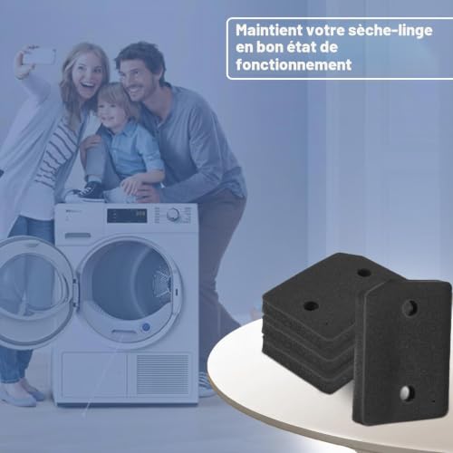 Detalle de Lot de 4 filtres en mousse de rechange compatibles avec sèche-linge Miele T1 Series à pompe à chaleur – YTUGIL