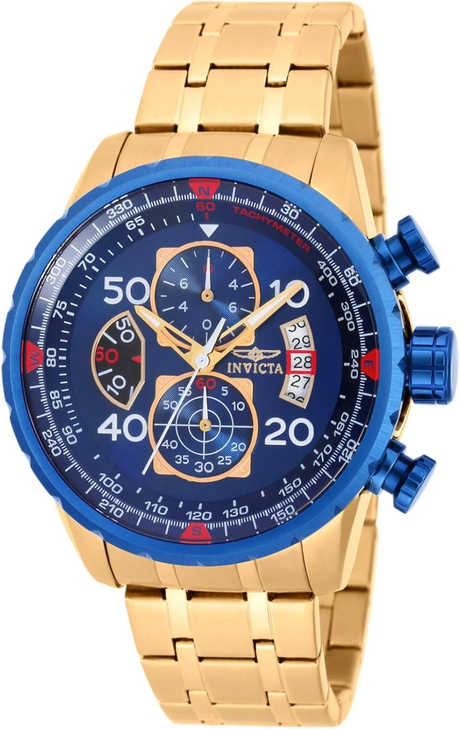 Thumbnail 3 de Invicta Aviator Homme – Montre quartz en acier inoxydable, cadran noir, 10 bars, 2 ans de garantie