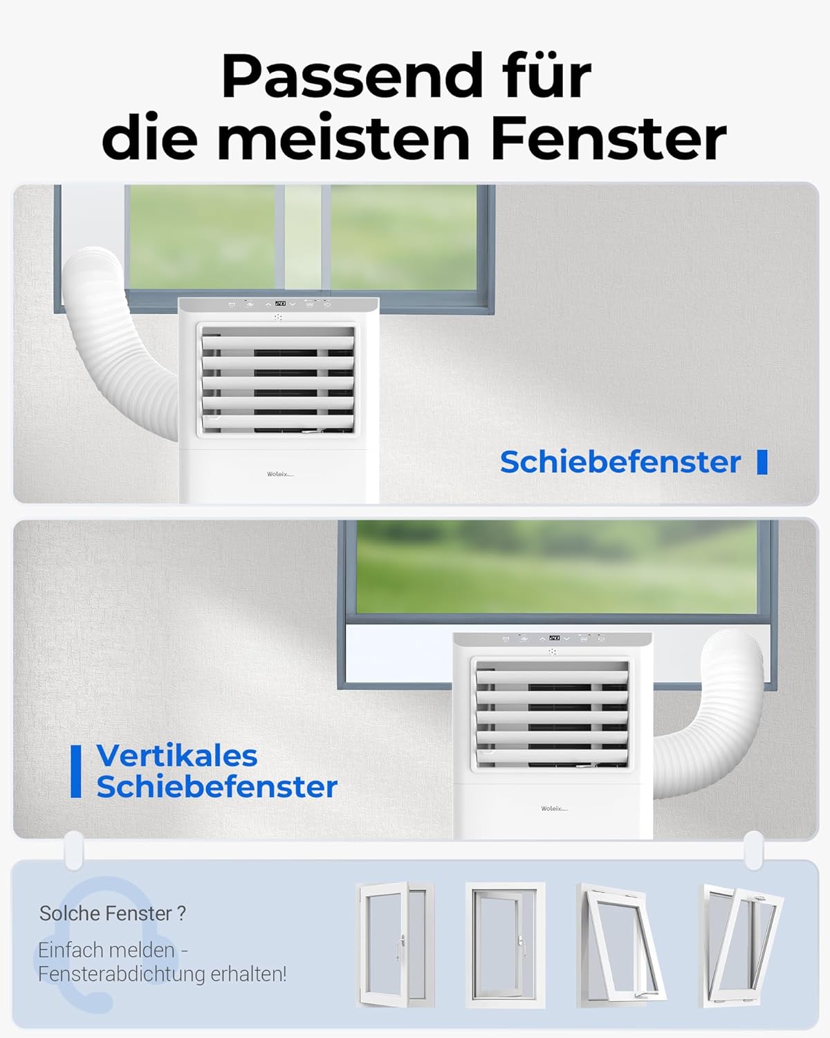 Thumbnail 6 de Mobile Klimaanlage 9000 BTU – Leises, 5-in-1 Gerät mit Abluftschlauch und Timer