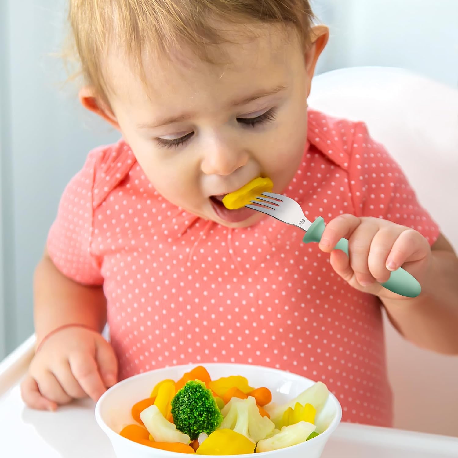 Thumbnail 6 de Pimoys G1951K-11-N Toddler Utensil Set, 18/8 Stainless Steel, 6 Pieces