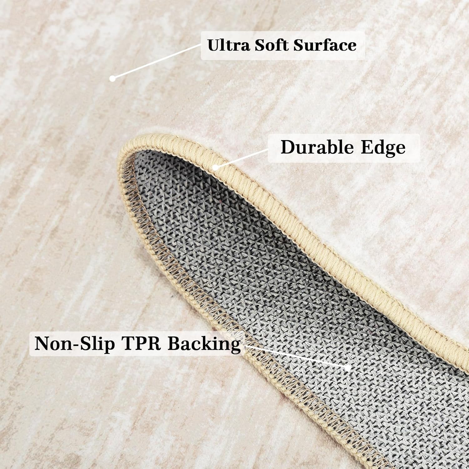 Detalle de RUGSREAL 9x12 Machine Washable Area Rug
