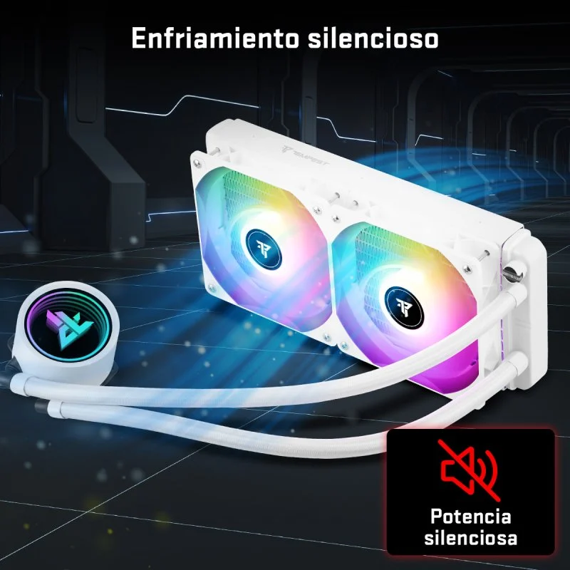 Thumbnail 2 de Tempest Iceflow Refrigeración Líquida 240 ARGB Kit Liquid Cooler Blanca