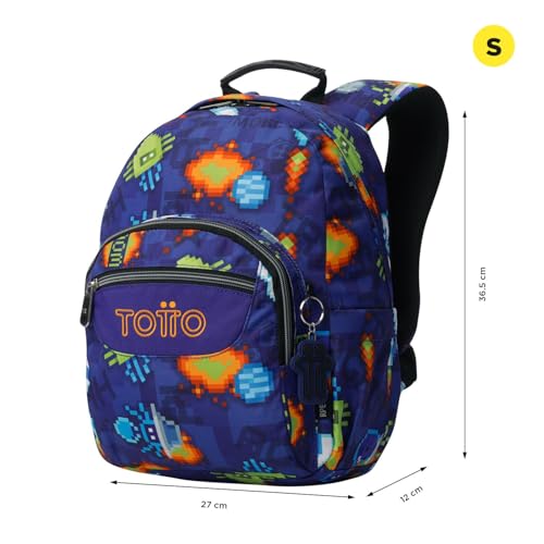 Thumbnail 2 de TOTTO Mochila Escolar Tempera 12 L – Espalda ergonómica, 3 bolsillos y bolsillo tablet 10" (Space Blue)
