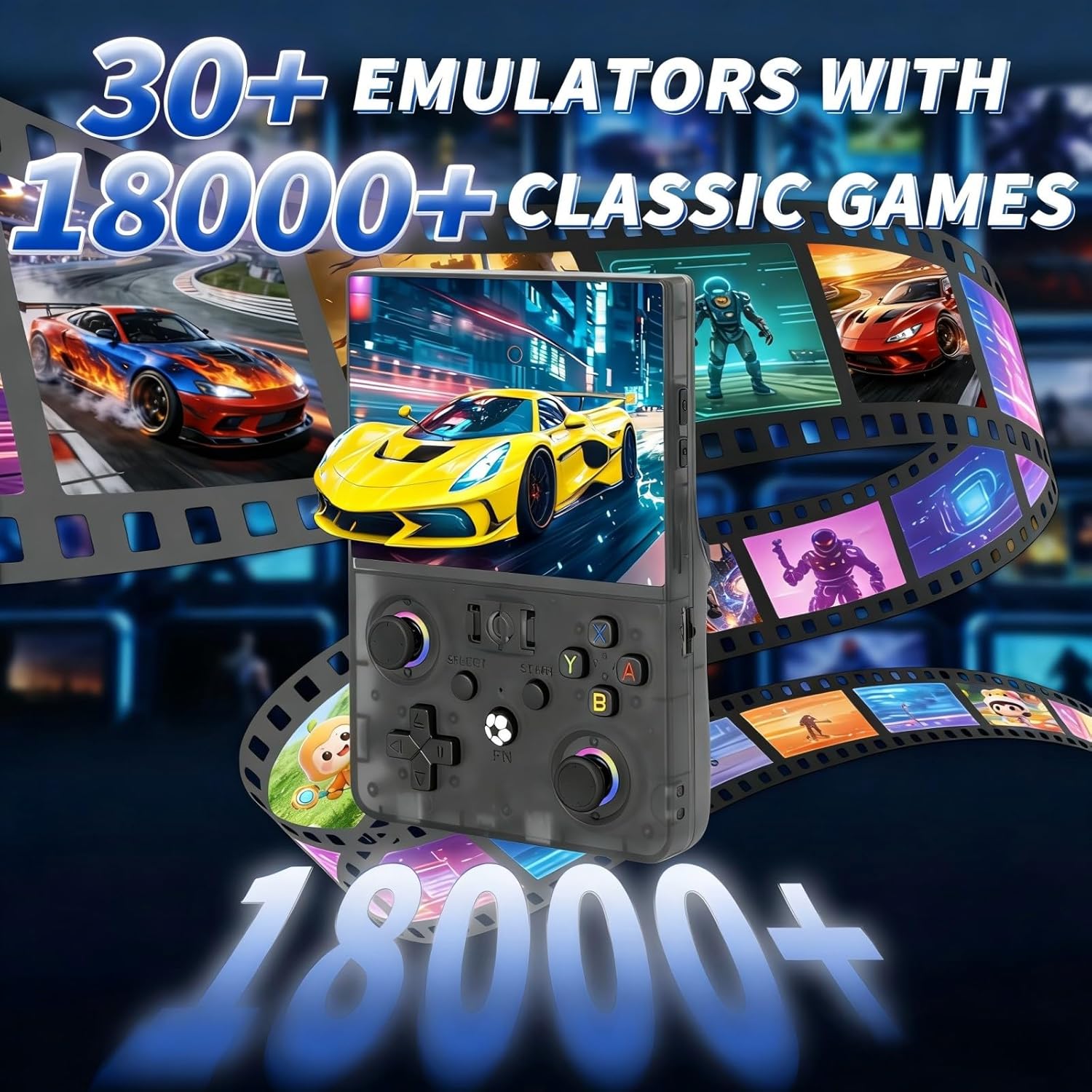 Thumbnail 1 de Blidinner 2026 NEW Upgrade R36MAX II Retro Handheld: 4.5-inch HD Screen, 18,000+ Games, 4000mAh Battery