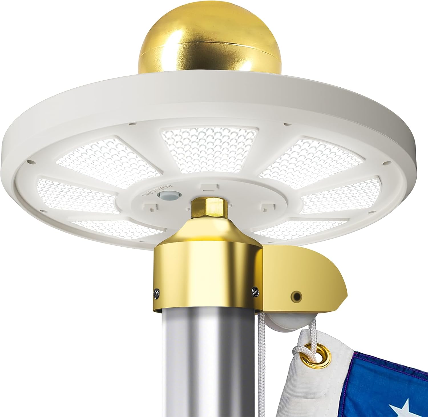Detalle de HOOPLE Solar Flag Pole Light 136 LEDs