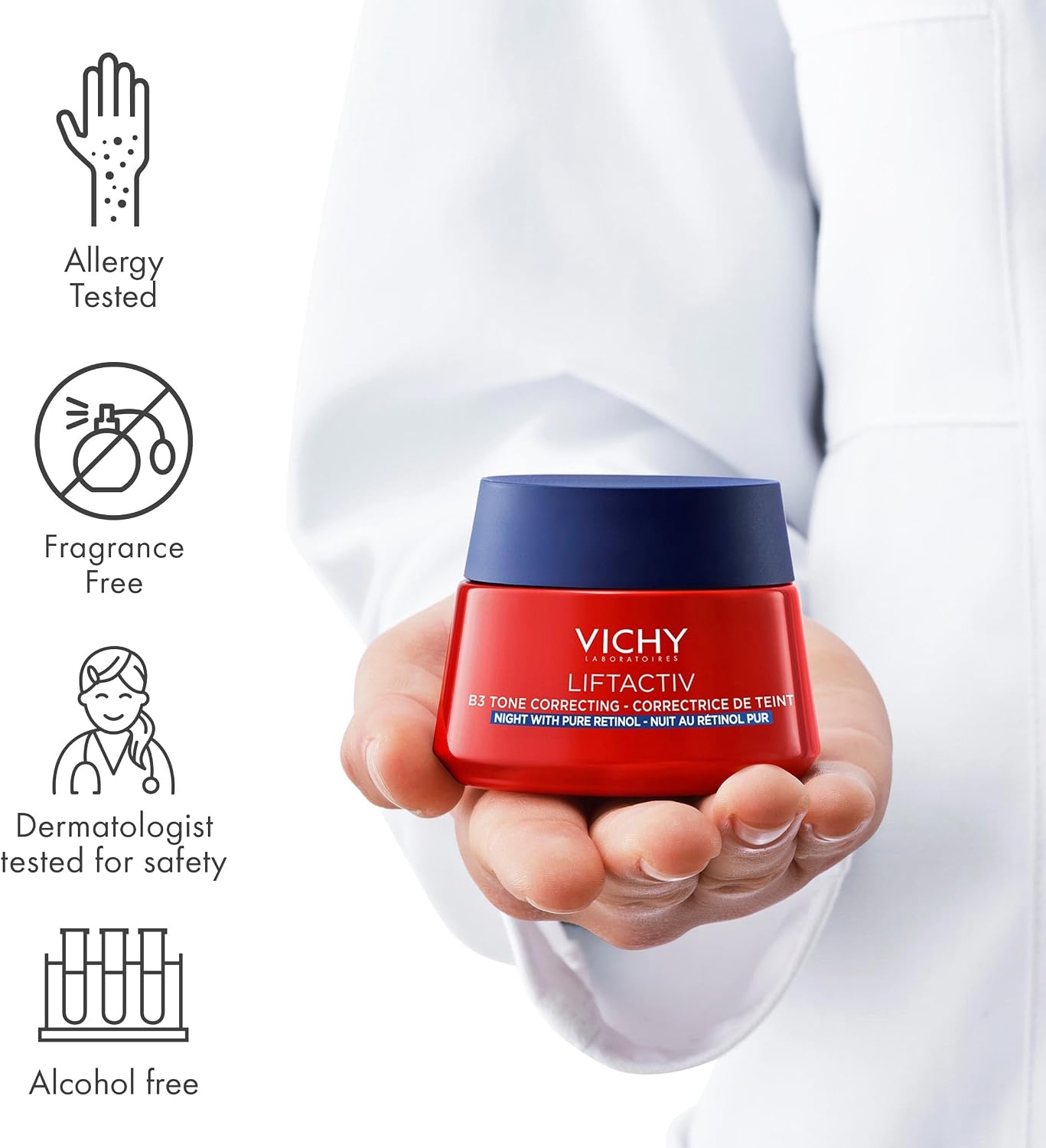 Detalle 2 de Vichy Liftactiv Crème Nuit B3 Anti-Âge Niacinamide Rétinol – 50 ml