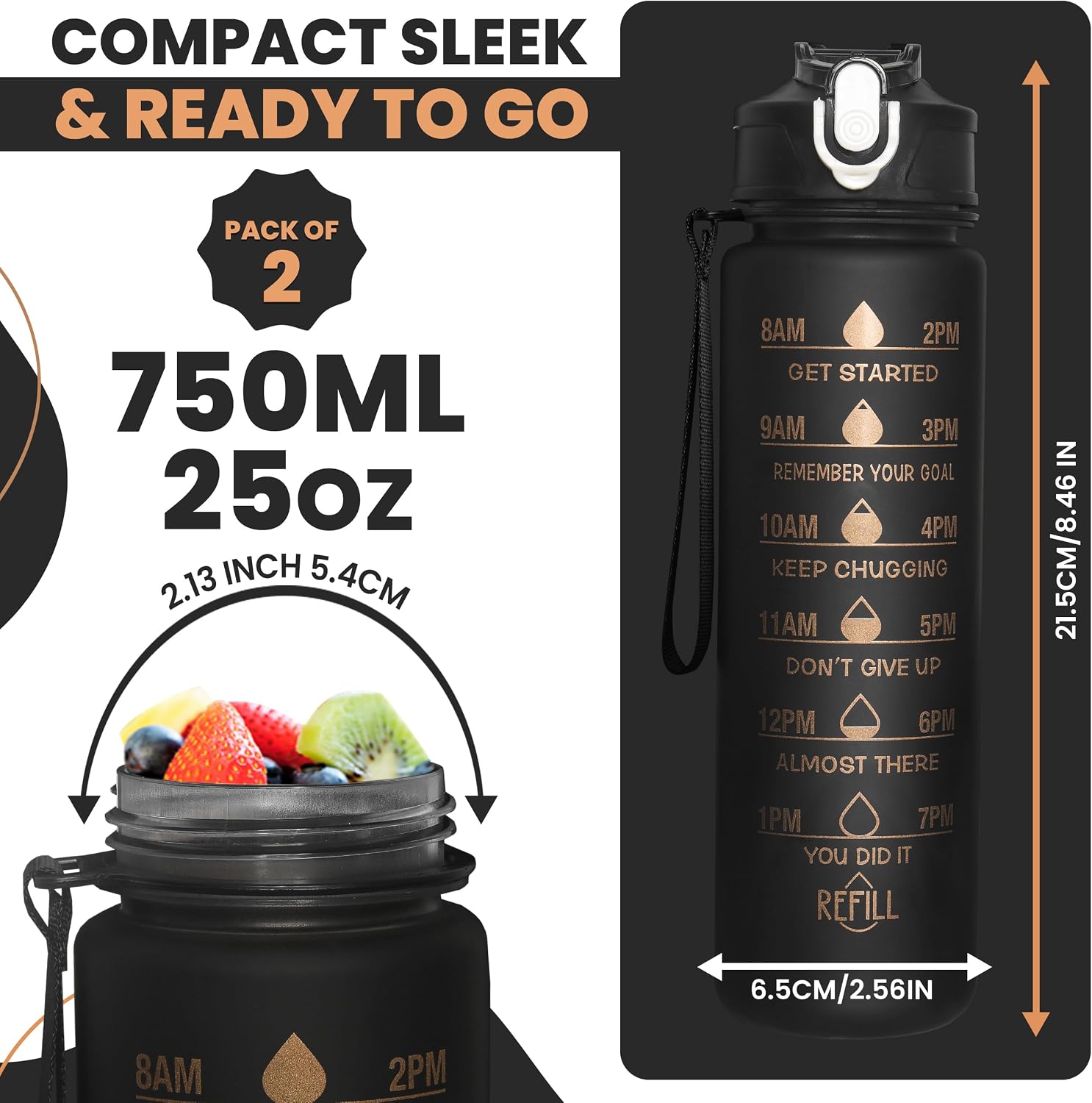 Thumbnail 4 de Aqua Homie 750ml leakproof water bottles