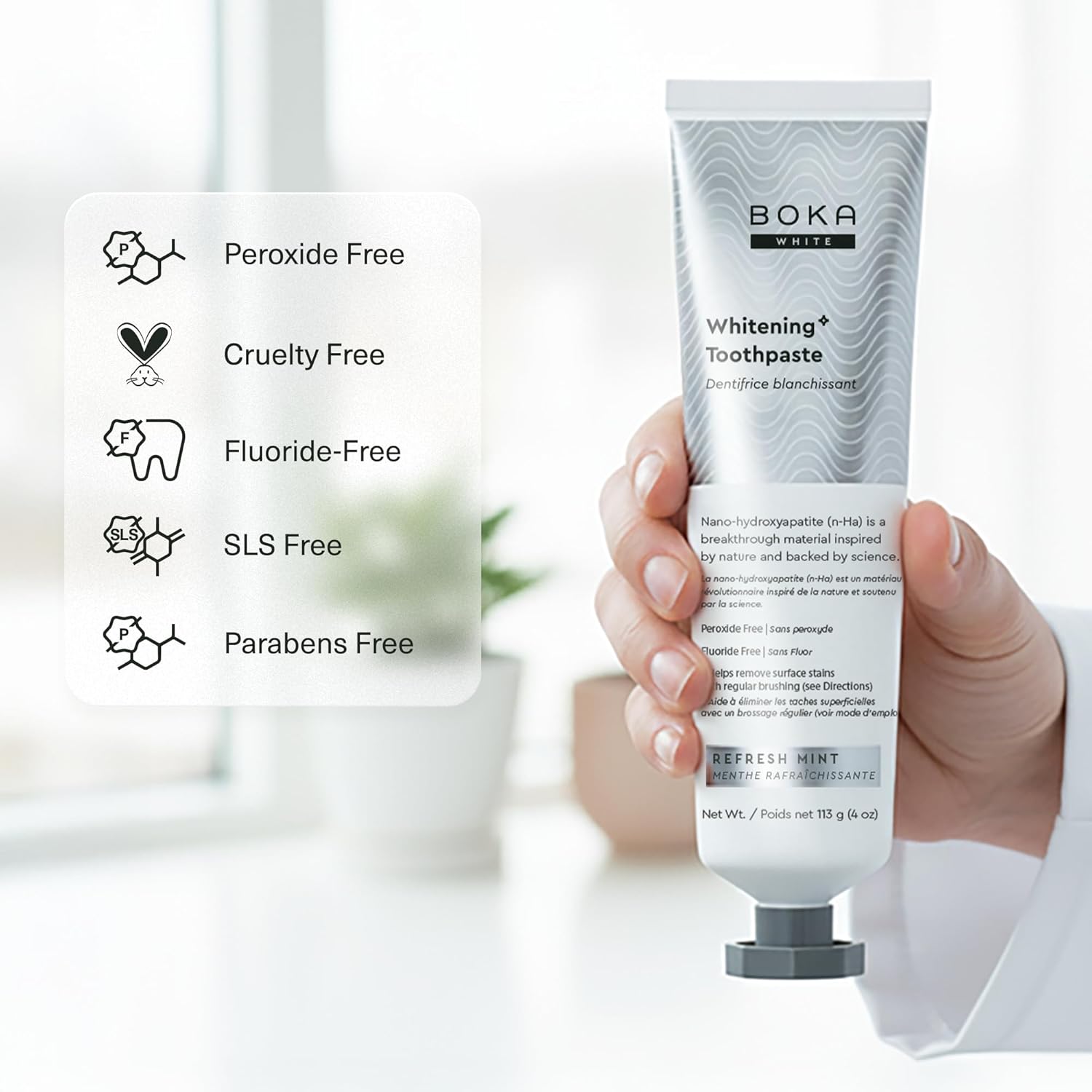 Detalle 2 de Boka Toothpaste Nano Hydroxyapatite for Sensitive Teeth, 4 oz