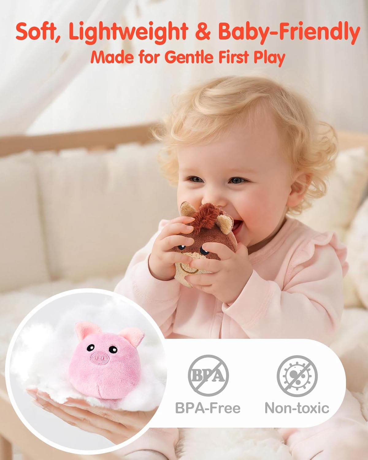 Thumbnail 4 de hahaland Surprise Barn Plush Baby Toys for 6 Months