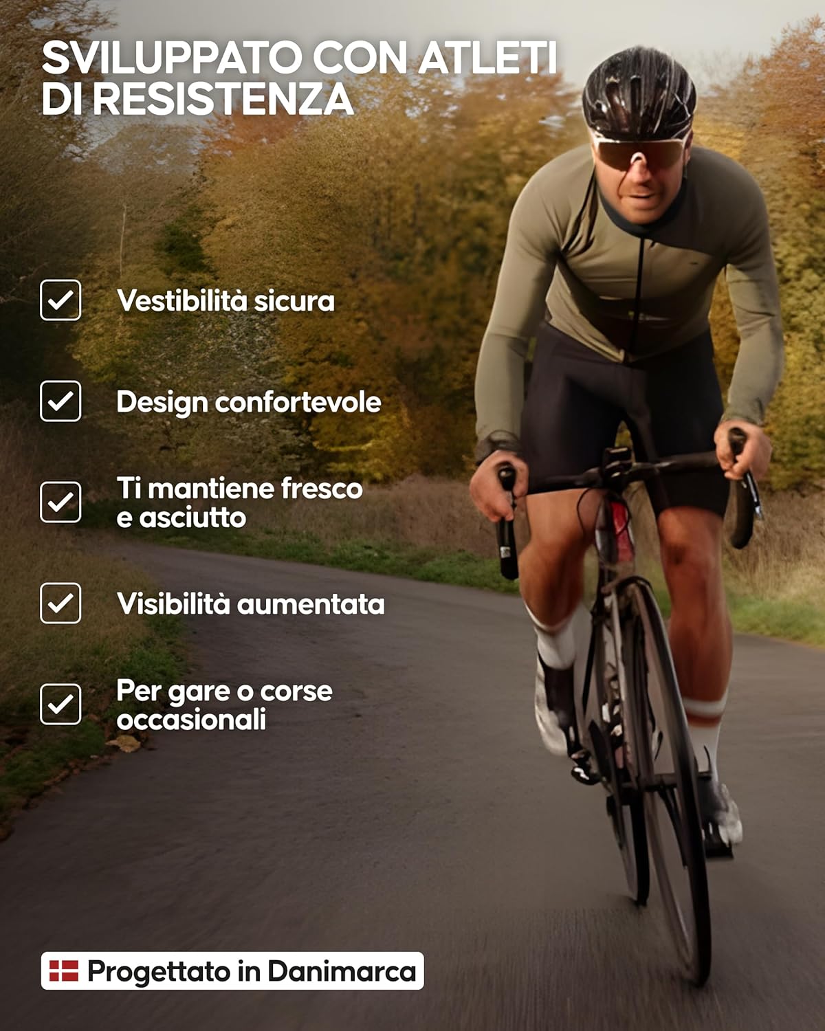 Thumbnail 4 de DANISH ENDURANCE Salopette da ciclismo Uomo Quick Dry