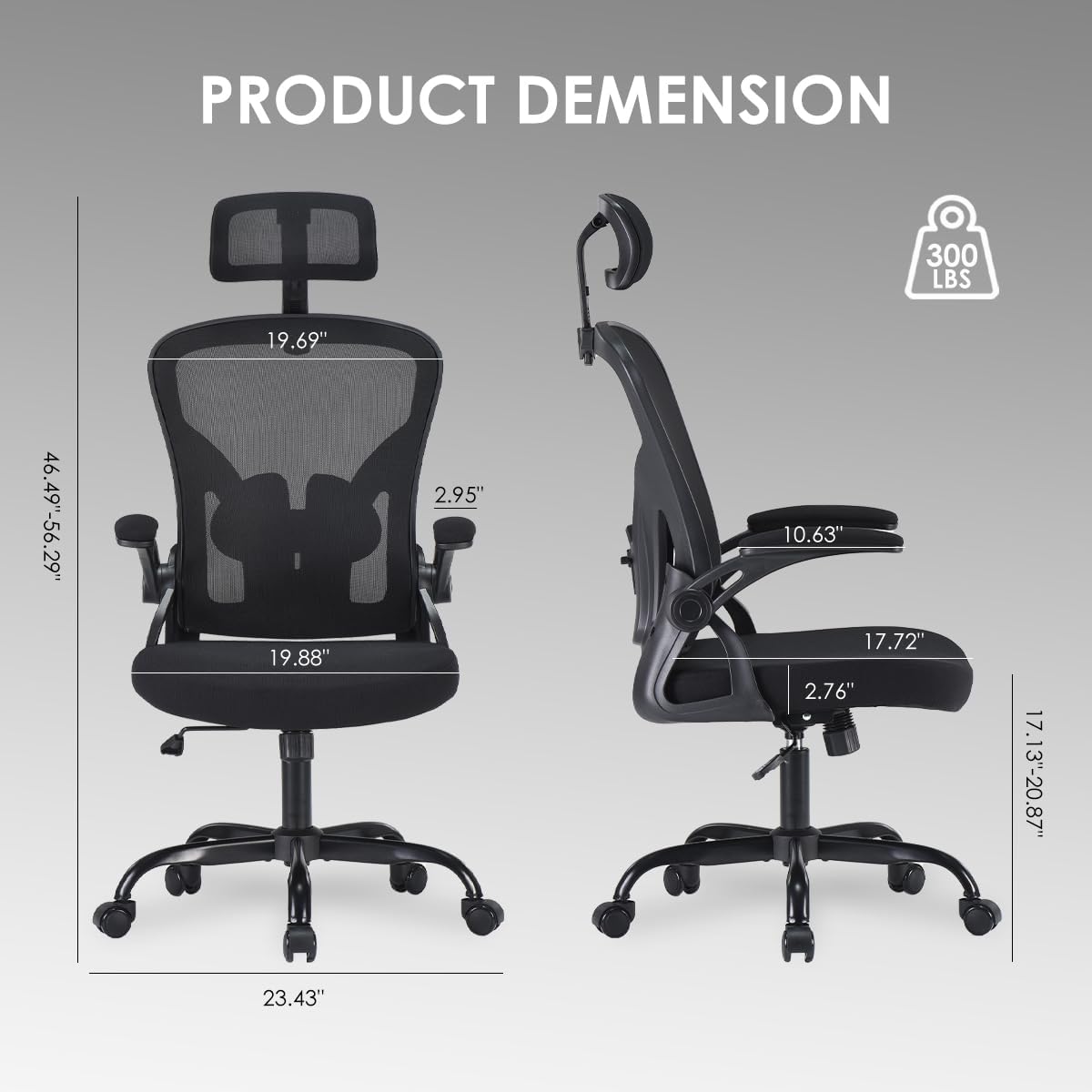 Detalle de Farini Höhenverstellbar Ergonomischer Stuhl 150 Kg