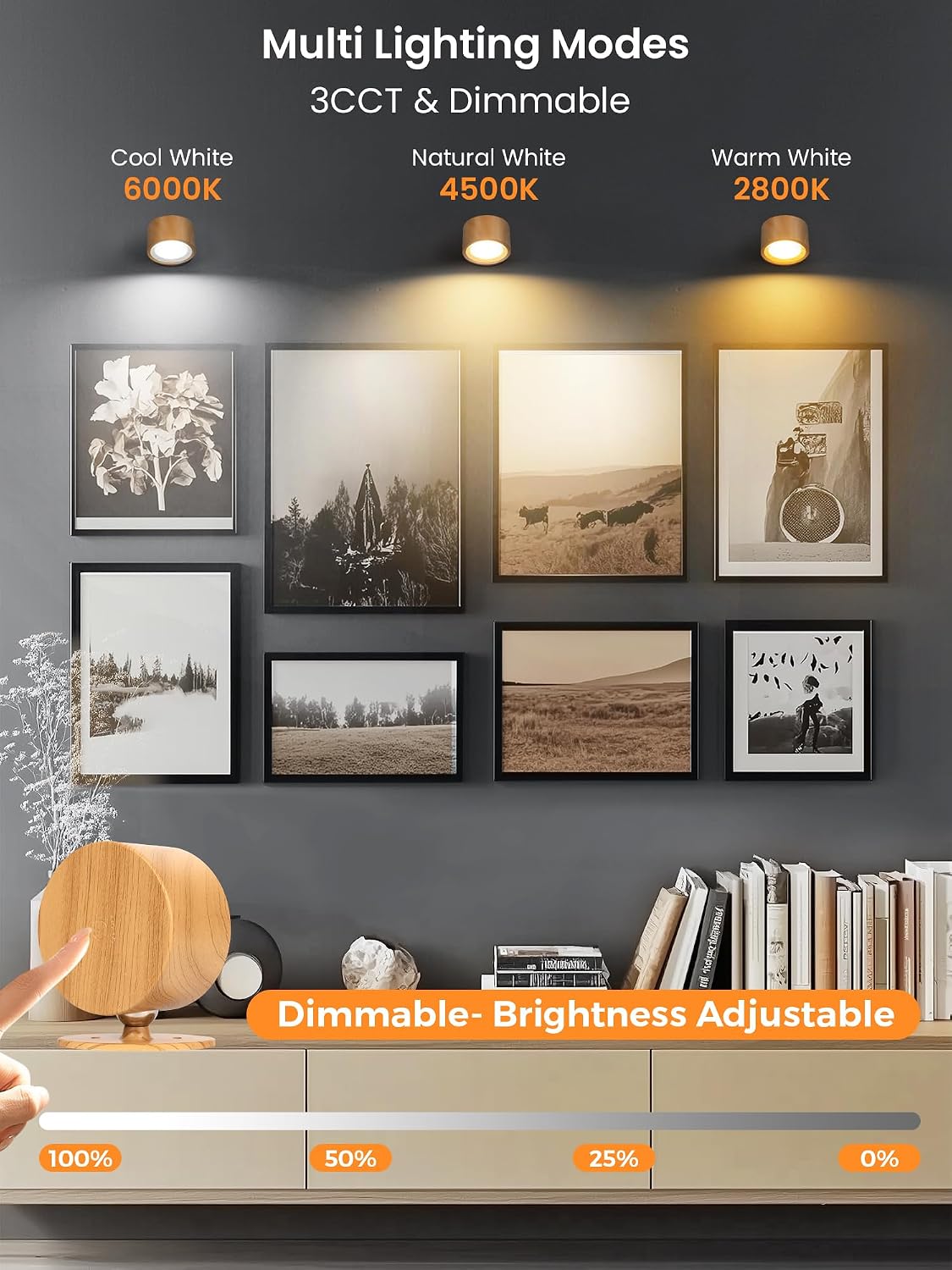Detalle de SYNCGLOW LED wall lights, ABS