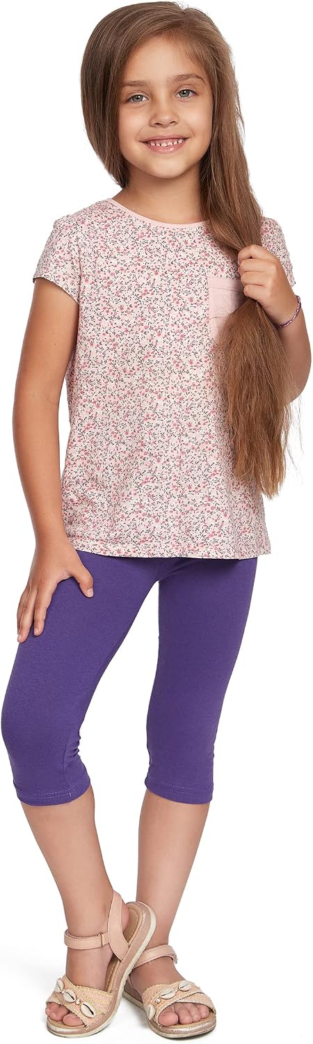 Thumbnail 6 de SOFTSAIL Girls 3/4 Capri Leggings – Cotton, Breathable and Stretchy for Active Kids