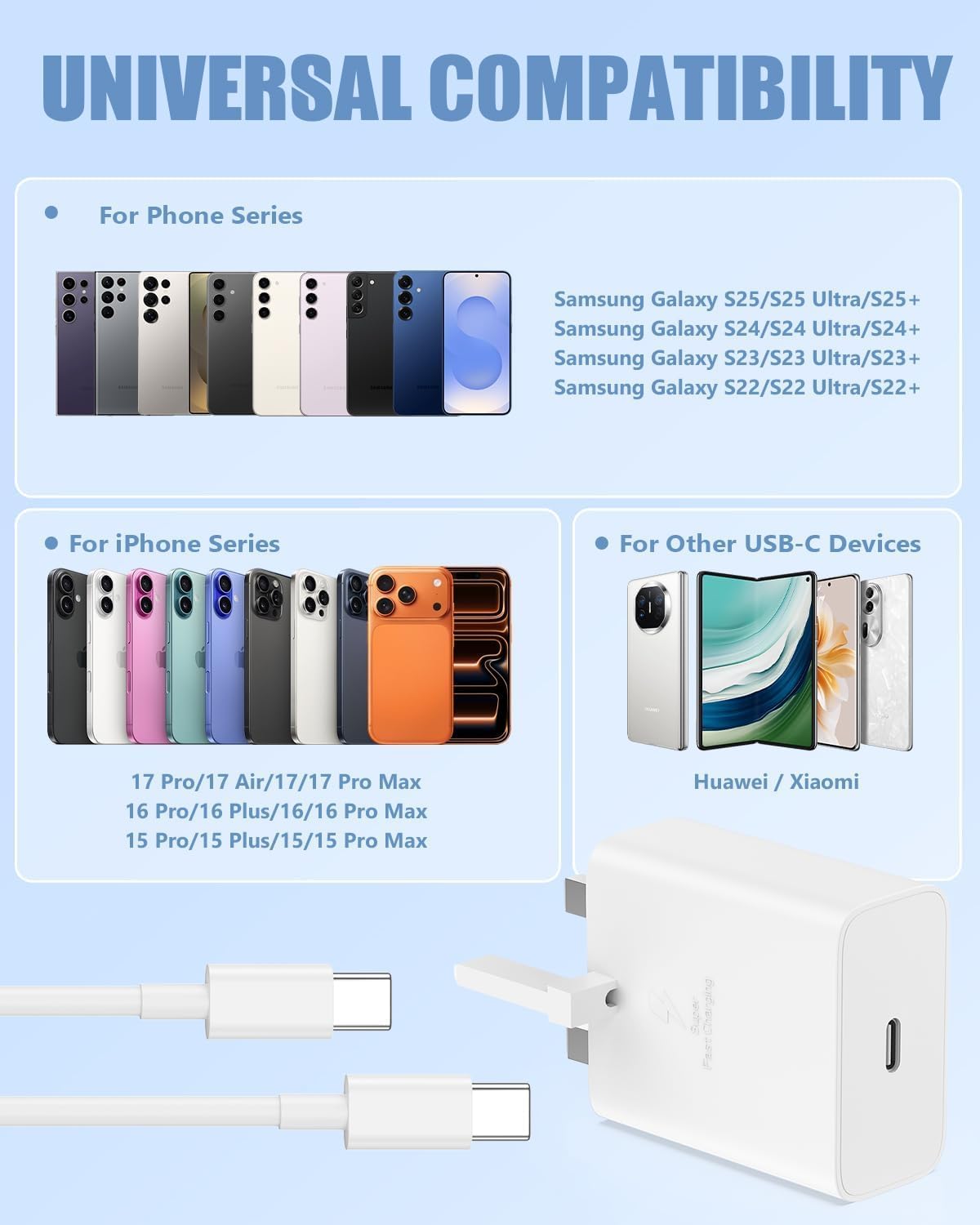 Thumbnail 5 de Samsung Fast Charger 25W 2m cable pack