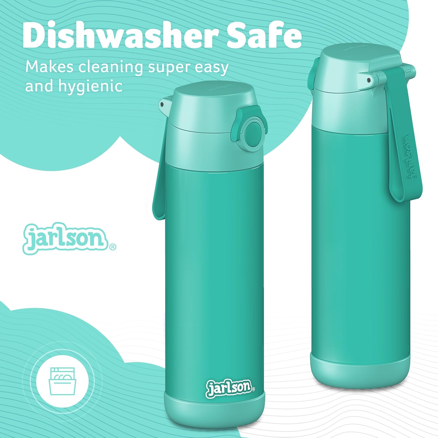 Thumbnail 2 de Jarlson Borraccia Termica Bambini 500ml Mali – Inox 304, Senza BPA e ftalati, con chiusura One‑hand e isolamento sottovuoto