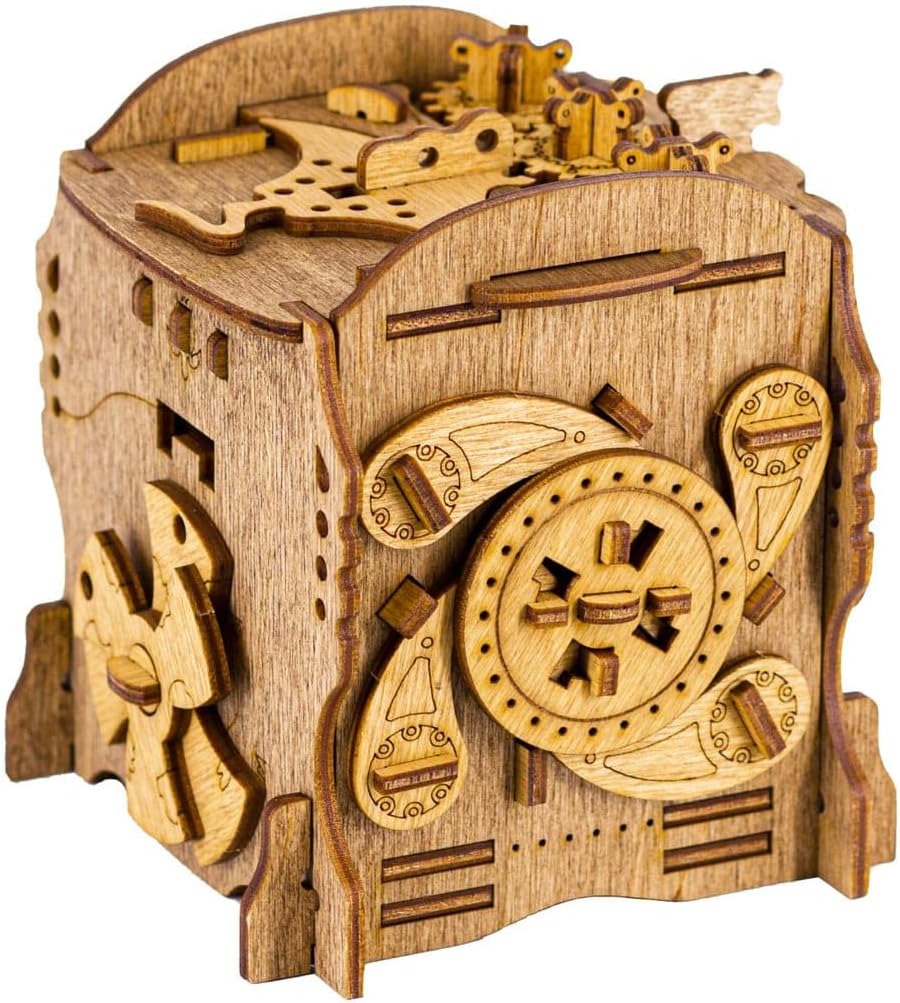 Detalle de iDventure Cluebox: The Trial of Camelot – A 3D wooden puzzle box for 1–2 players