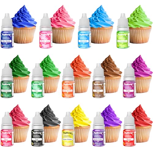 Detalle de SigWong colorant alimentaire liquide 14 couleurs