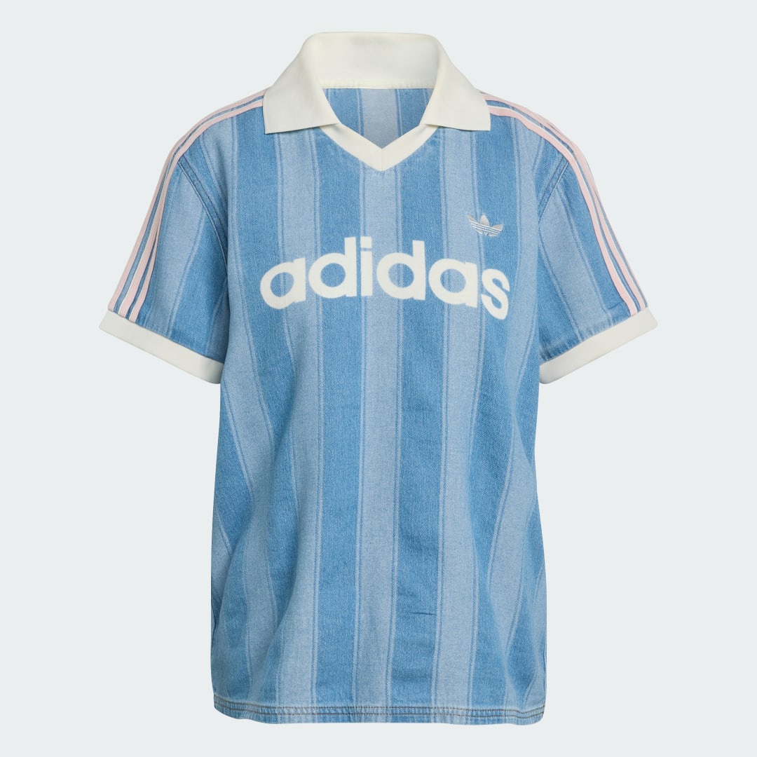 Thumbnail 3 de Camiseta de Fútbol de Tejido Denim Adidas – Azul