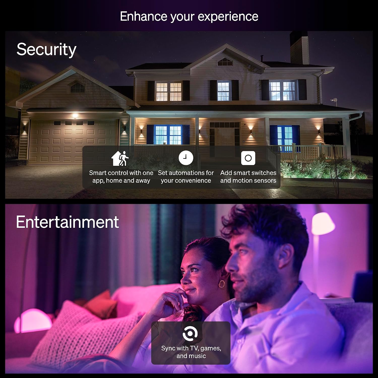 Thumbnail 6 de Philips Hue Essential LED A60 Smart Bulbs (White & Colour Ambiance) – B22, 8W, 2-Pack