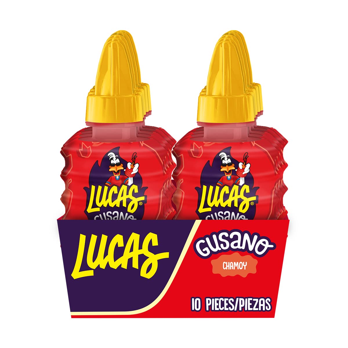 Thumbnail 2 de Lucas Gusano Chamoy-Flavored Hot Liquid Candy, 10-Piece Pack